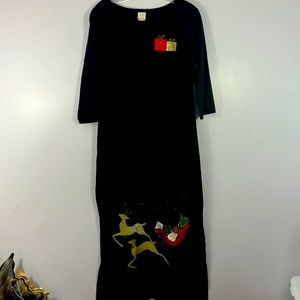 Vintage small Karla Marie maxi Christmas dress holiday